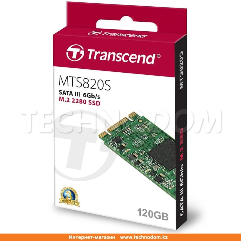 Внутренний SSD M.2 2280 120GB Transcend SSD820S, SATA-III TLC (TS120GMTS820S) - фото #1