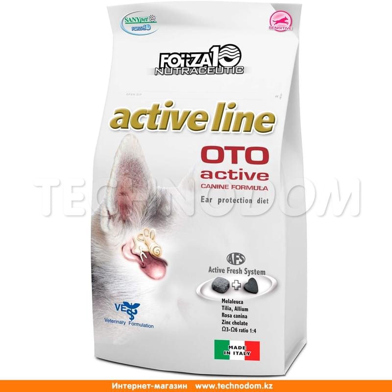 Сухой корм Forza10 Oto Active для собак, при всех формах заболеваний ушей 10 кг - фото #0