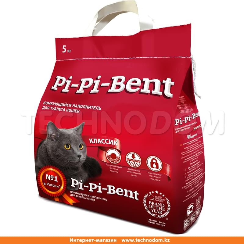 Наполнитель для кошек  PI-PI-BENT Classic комкующийся  5 л - фото #0