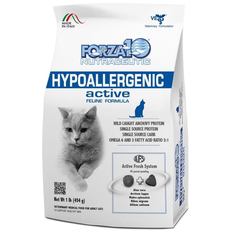 Сухой корм Forza10 Hypoallergenic Active для кошек, при пищевой непереносимости и аллергии 454 г - фото #0