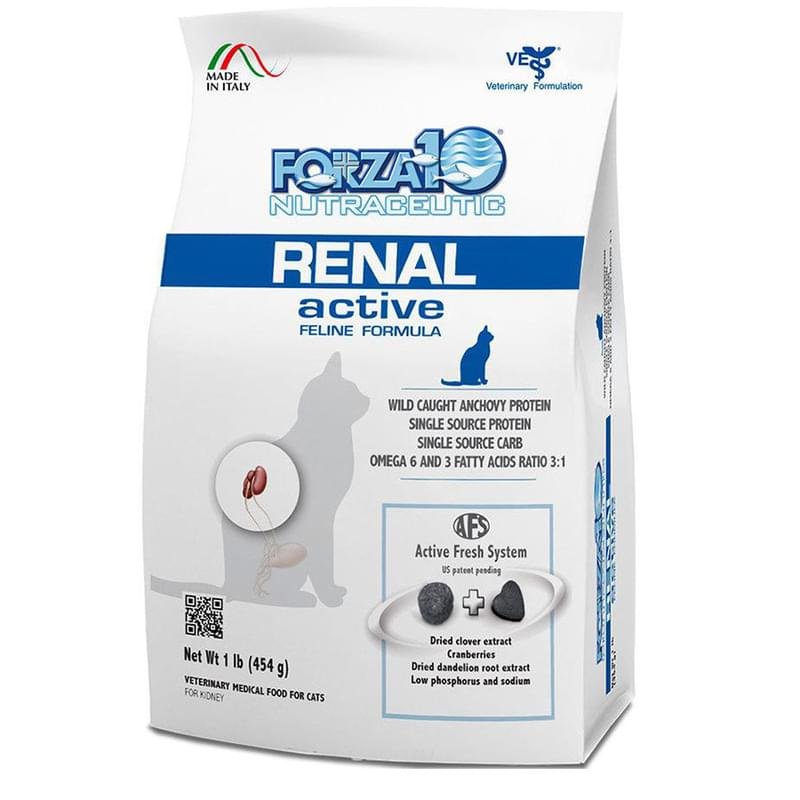 Сухой корм Forza10 Renal Active для кошек, при острой и хронической почечной недостаточности 454 г - фото #0