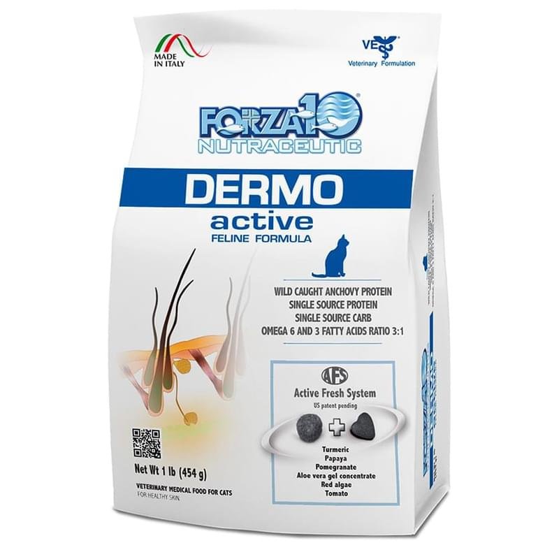Сухой корм Forza10 Dermo Active для кошек, профилактика и лечение заболеваний кожного покрова 454 г - фото #0