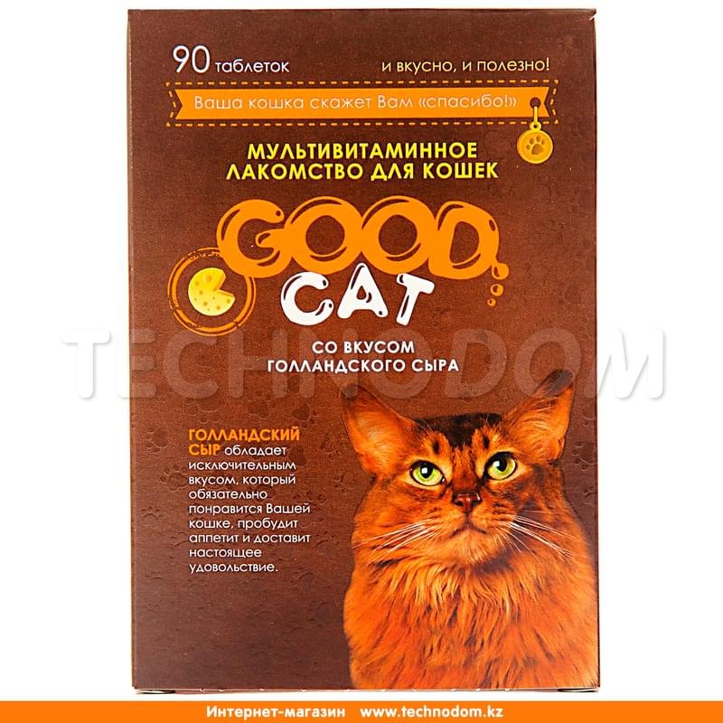 Мультивитаминное лакомcтво Good Cat для кошек, со вкусом голландского сыра 90 таблеток - фото #0