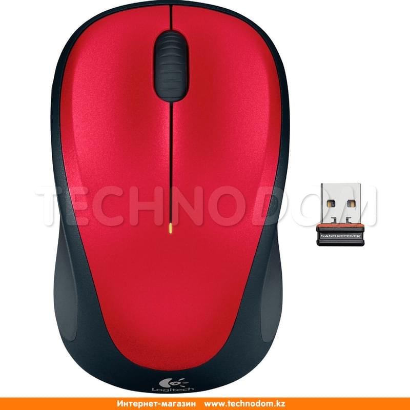 Мышка беспроводная USB Logitech M235 Red new, 910-002496 - фото #0