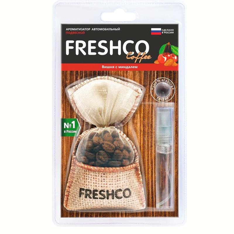 Ароматизатор подвесной "Freshco Coffee пакет" Вишня с миндалем - фото #0