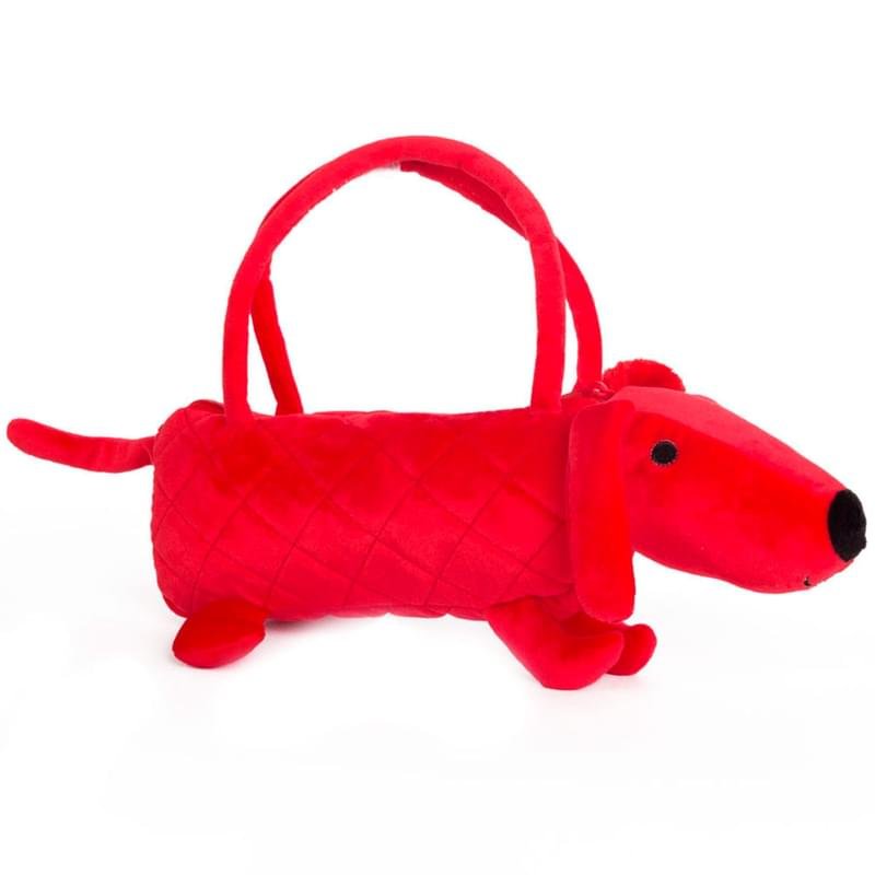Собачка-сумочка красная 35 см - фото #0