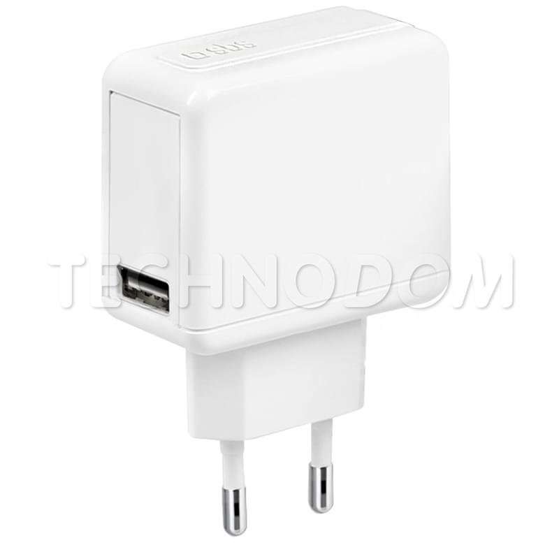Сетевое зарядное устройство 1* USB 2000mAh, SBS, Белый (TATRAV1USB2AW) - фото #0