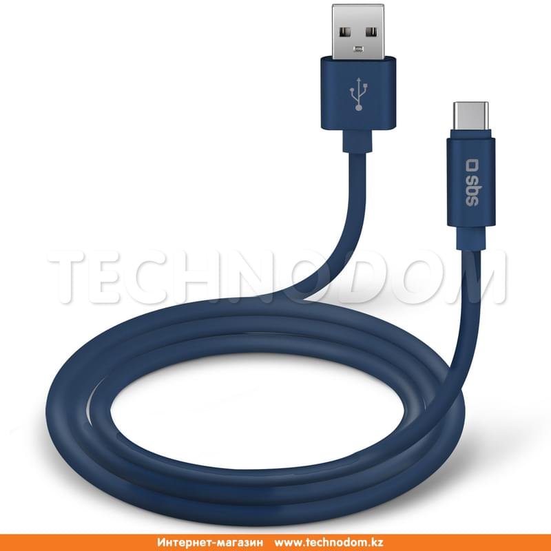 Кабель USB 2.0 - Type-С, SBS, 1м, Polo series, Синий (TECABLPOLOTYPECB) - фото #0