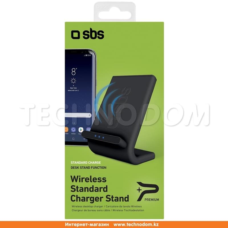 Беспроводное зарядное устройство QI Fast Charge, 1*USB, SBS, Black (TEWIRSUPPDESKSTD) - фото #1