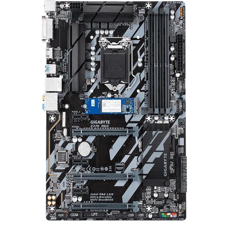 Материнская плата Gigabyte Z370 HD3-OP LGA1151 4DDR4 PCI-E 3x16 3x1 (HDMI+DVI-D) ATX - фото #0