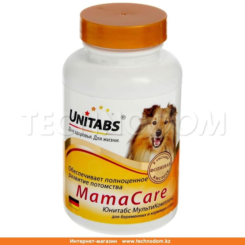 Витамины для беременных и кормящих собак Unitabs МамаCare, 100 таблеток - фото #0