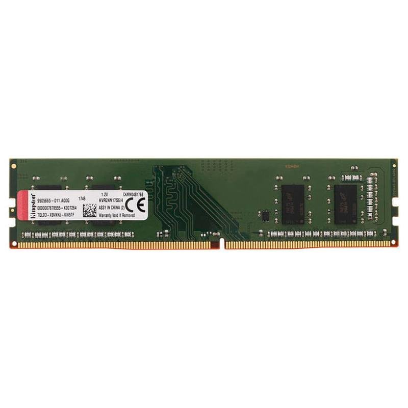 Оперативная память DDR4 DIMM 4Gb/2400MHz PC4-19200 Kingston (KVR24N17S6/4) - фото #0