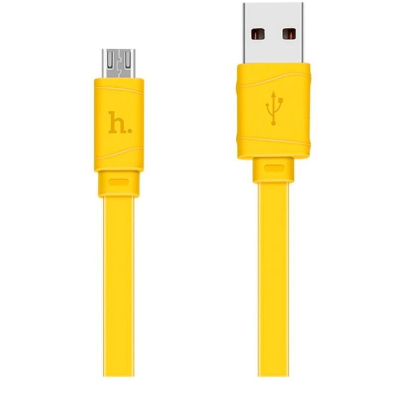 Кабель USB 2.0 - Micro USB, X5, HOCO, 1м, Желтый - фото #0