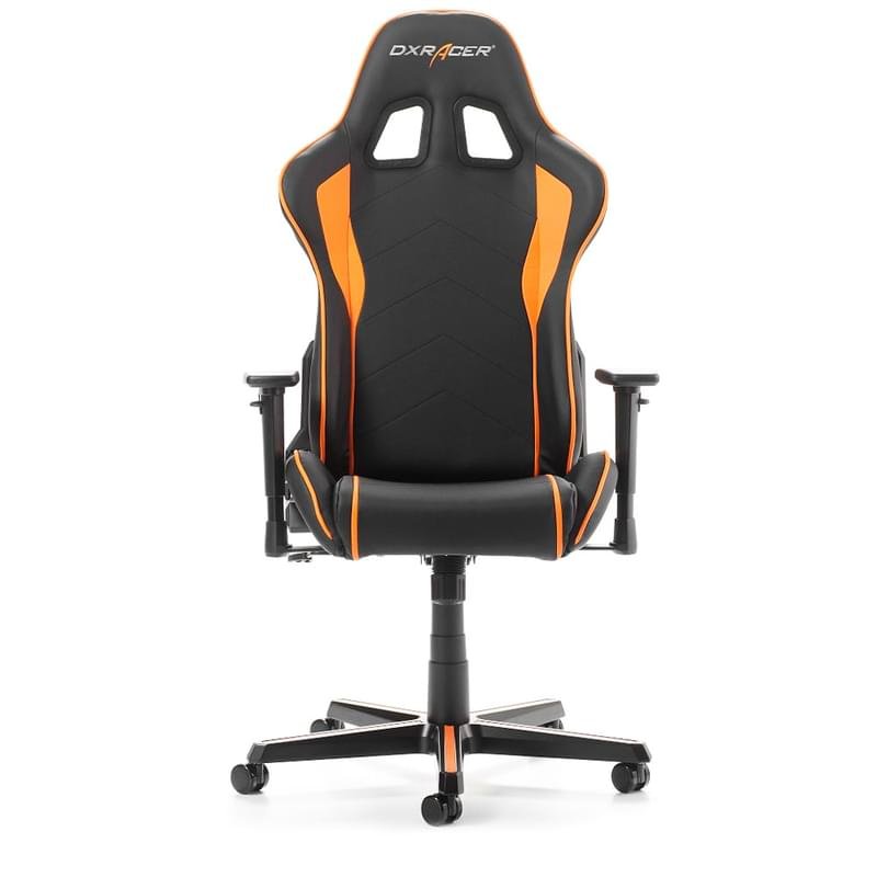 Игровое компьютерное кресло DXRacer OH/FH08/NO, Кожзам, (Ш)49*(Г)43*(В)132 см, Black/Orange - фото #0