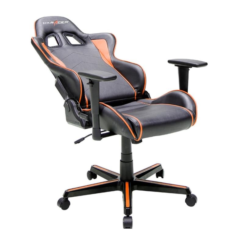 Игровое компьютерное кресло DXRacer OH/FH08/NO, Кожзам, (Ш)49*(Г)43*(В)132 см, Black/Orange - фото #2