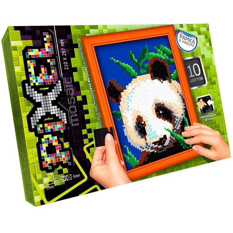 Мягкая тетрис-мозаика на самоклейке «Панда» Pixel - фото #0