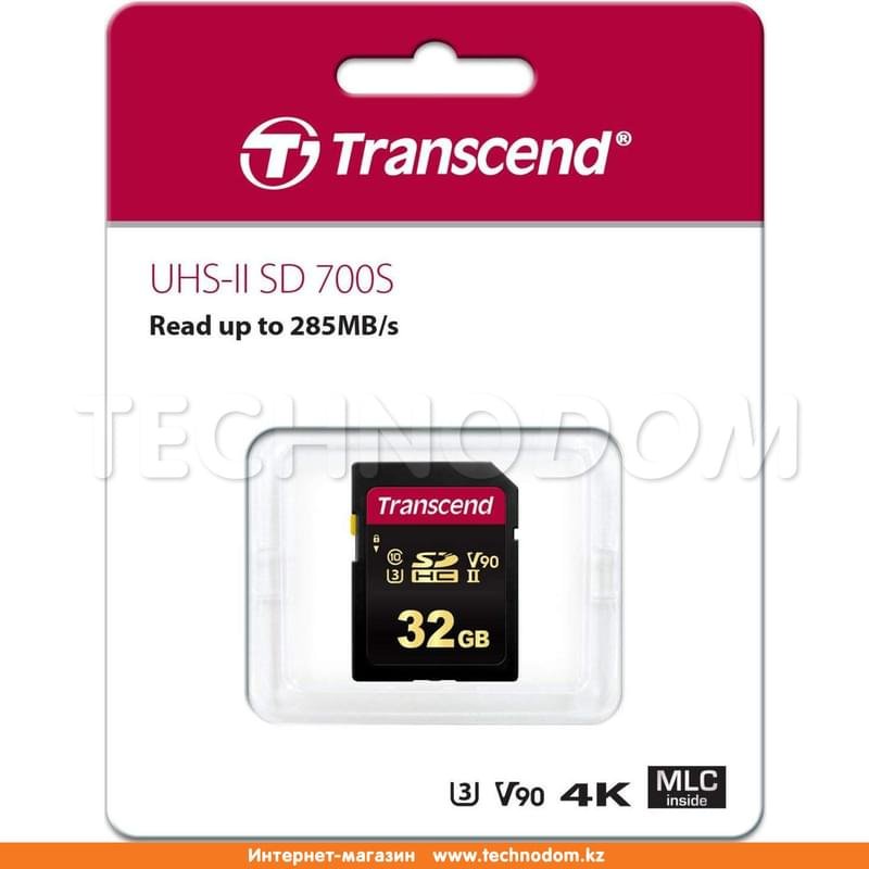 Карта памяти SD 32GB Transcend, MLC, UHS-II, U3, до 285MB/s (TS32GSDC700S) - фото #1