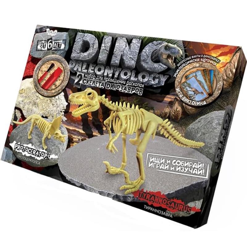 Набор для проведения раскопок "DINO PALEONTOLOGY Скелеты Тираннозавра-Протоцератопса" - фото #0