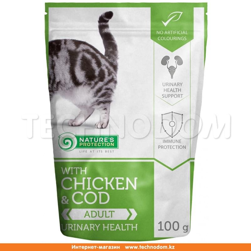 Влажный корм для кошек Nature's Protection Urinary с курицей и треской 100 г - фото #0