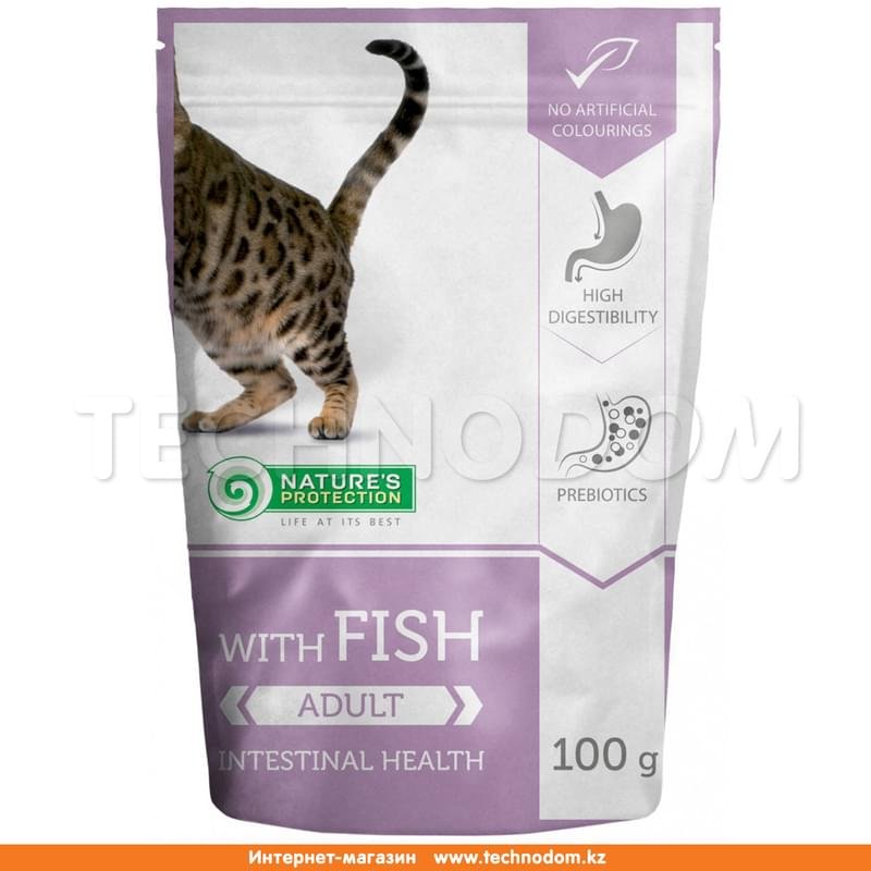Влажный корм для кошек с чувствительное пищеварением Nature's Protection Intestinal  с рыбой 100 г - фото #0