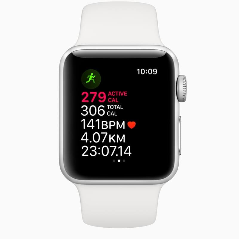 Apple Watch Series 3 GPS Смарт сағаты 38mm Silver Aluminium Case with White Sport Band (MTEY2GK/A) - фото #3