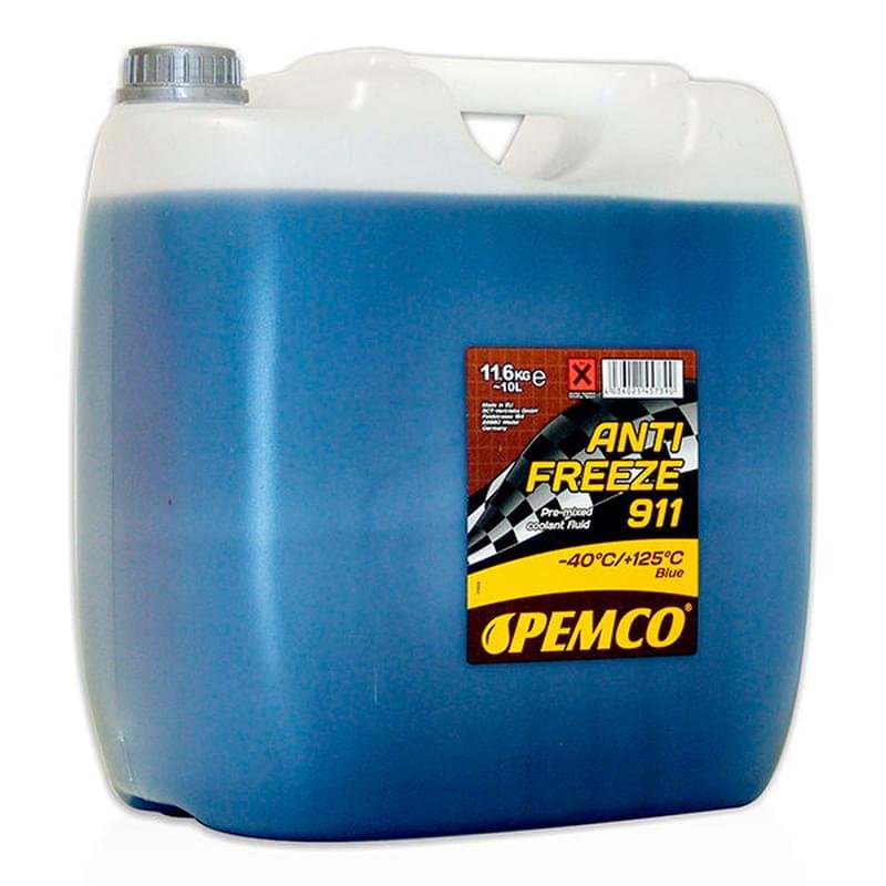 Охлаждающая жидкость PEMCO Antifreeze 911 (-40) синий 10л - фото #0
