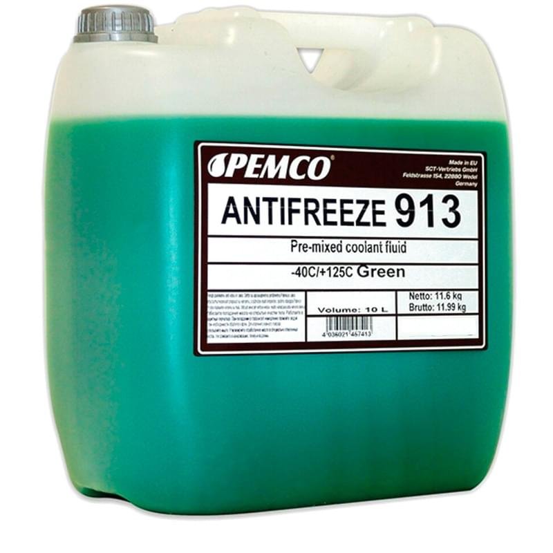 Охлаждающая жидкость PEMCO Antifreeze 913 (-40) зеленый 10л - фото #0