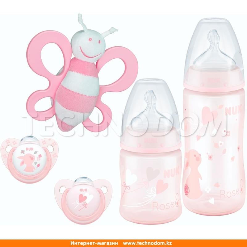 Подарочный набор для новорожденного "Baby Rose" NUK (5 предметов) - фото #0