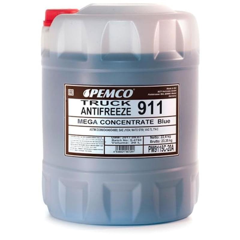 Охлаждающая жидкость PEMCO Truck Antifreeze 911 синий концентрат 208л - фото #0