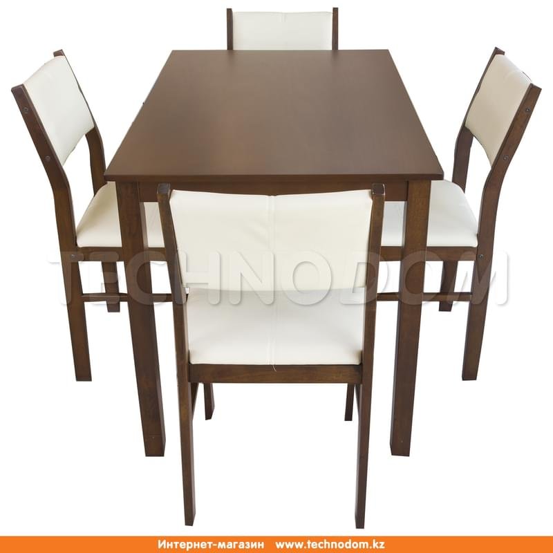 Стол и стулья "Матео" 1+4 шоколад браун Domini 30005 - фото #0