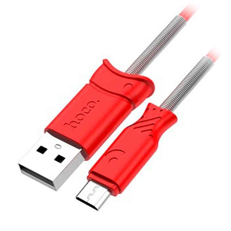 Кабель USB 2.0 - Micro USB, X24, HOCO, 1,2м, Красный - фото #0