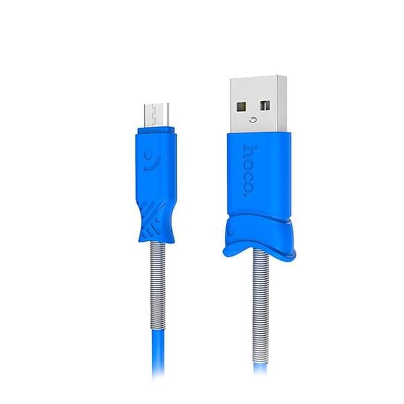Кабель USB 2.0 - Micro USB, X24, HOCO, 1,2м, Синий - фото #0