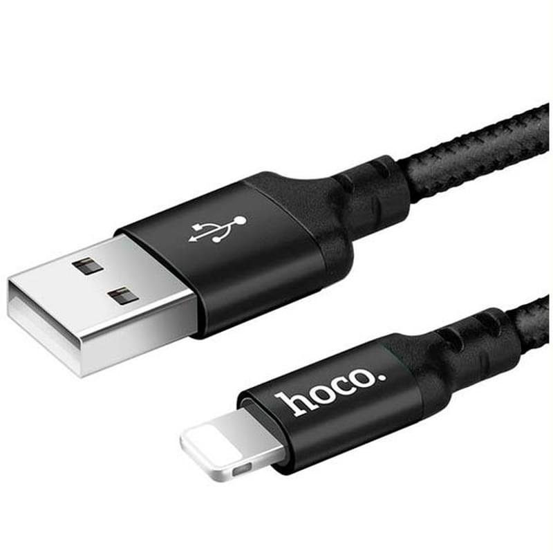 Кабель USB 2.0 - Lightning, X14, HOCO, 1м, Черный - фото #0