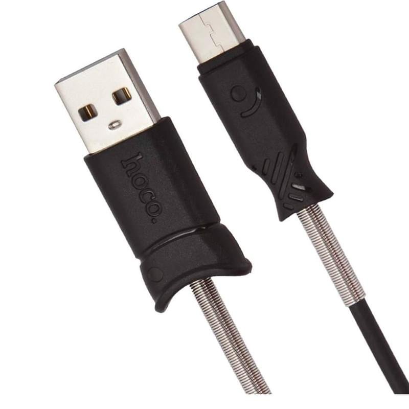 Кабель USB 2.0 - Micro USB, X24, HOCO, 1,2м, Черный - фото #0