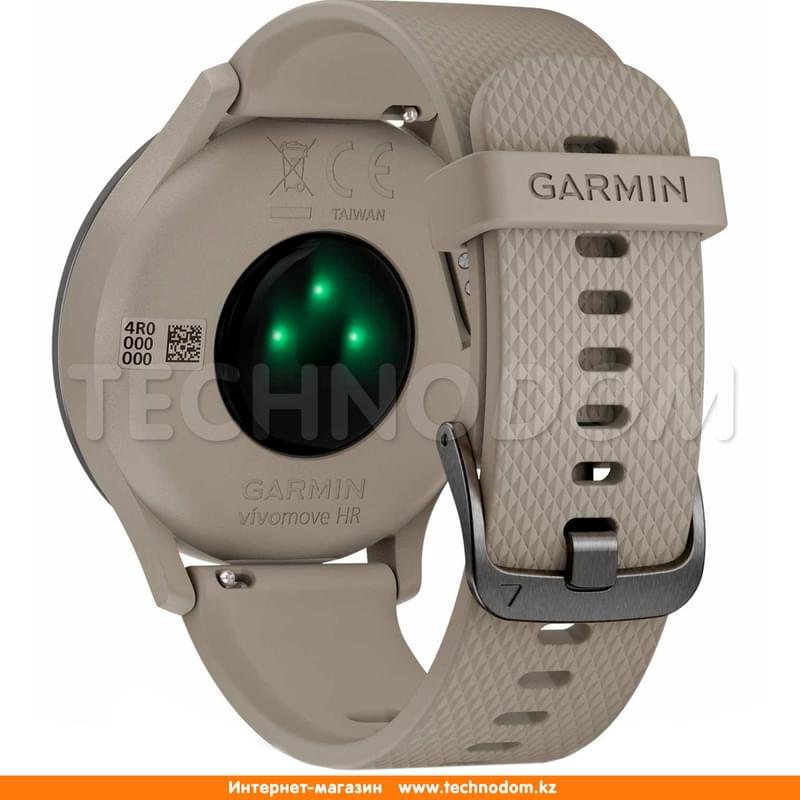 Смарт часы Garmin vivomove HR Sport Black with Sandstone Silicone - фото #2