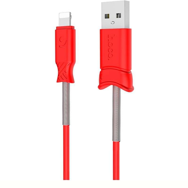 Кабель USB 2.0 - Lightning, X24, HOCO, 1,2м, Красный - фото #0