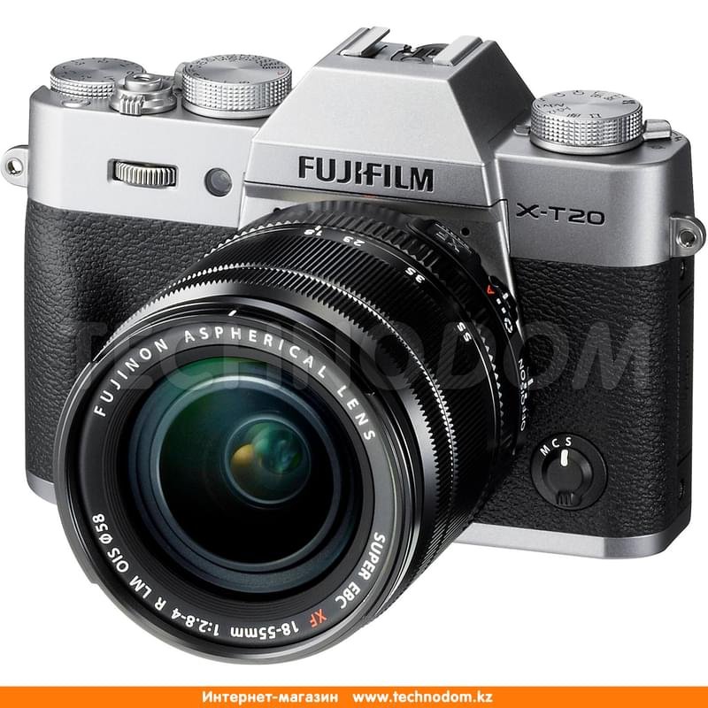 Беззеркальный фотоаппарат FUJIFILM X-T20 XF 18-55 mm f/2.8-4.0 R LM OIS Silver - фото #1