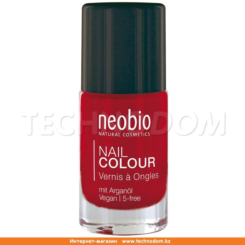 Лак для ногтей №06 5-FREE, с аргановым маслом. "Насыщенный красный" 8 мл Neobio - фото #0