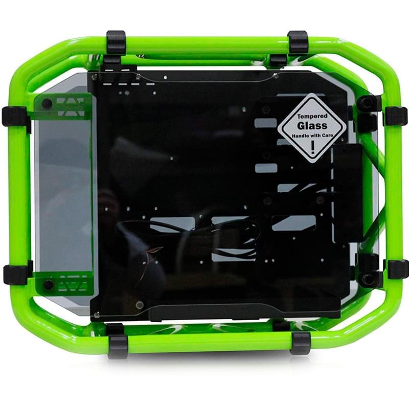 ПК корпус из алюминиевых труб InWin D-Frame Mini Green Motorcycle Steel Tube, window, Green MiniITX - фото #1