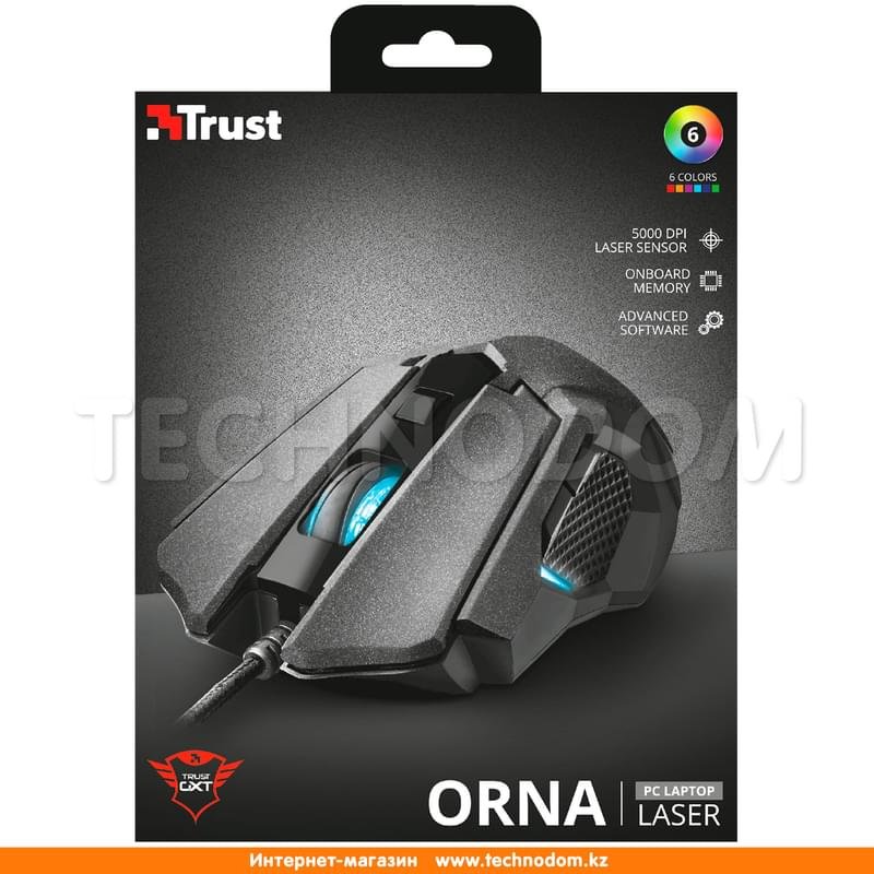 Мышка игровая проводная USB Trust GXT 158 LASER LED, Black - фото #4