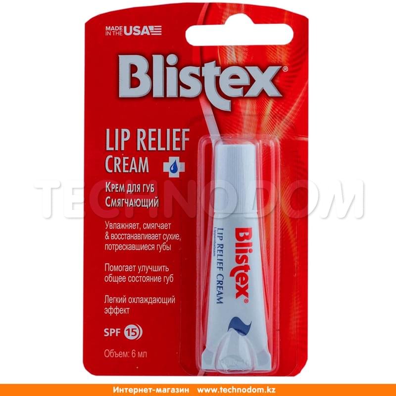 Крем для губ Lip Relief для сухих и раздраженных губ, Blistex, 6 мл - фото #0