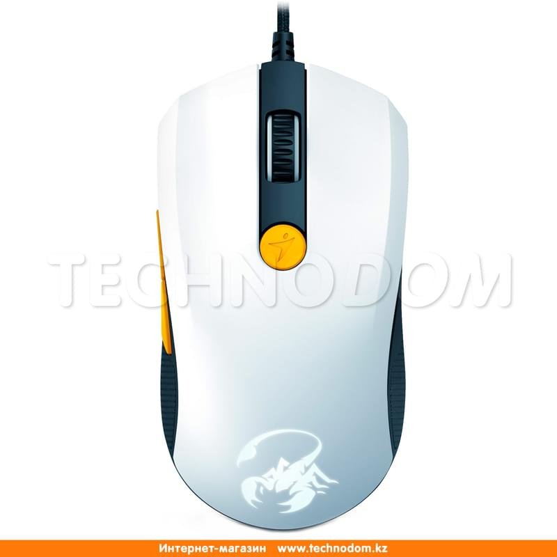 Мышка игровая проводная USB Genius Scorpion M8-610, White/Orange - фото #0
