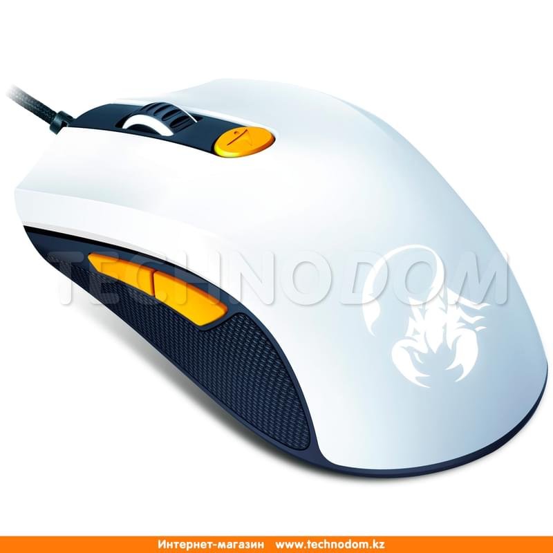 Мышка игровая проводная USB Genius Scorpion M8-610, White/Orange - фото #1