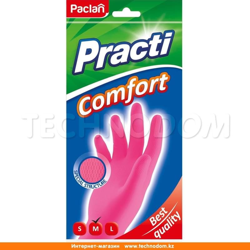 Paclan перчатки Comfort розовые M - фото #0