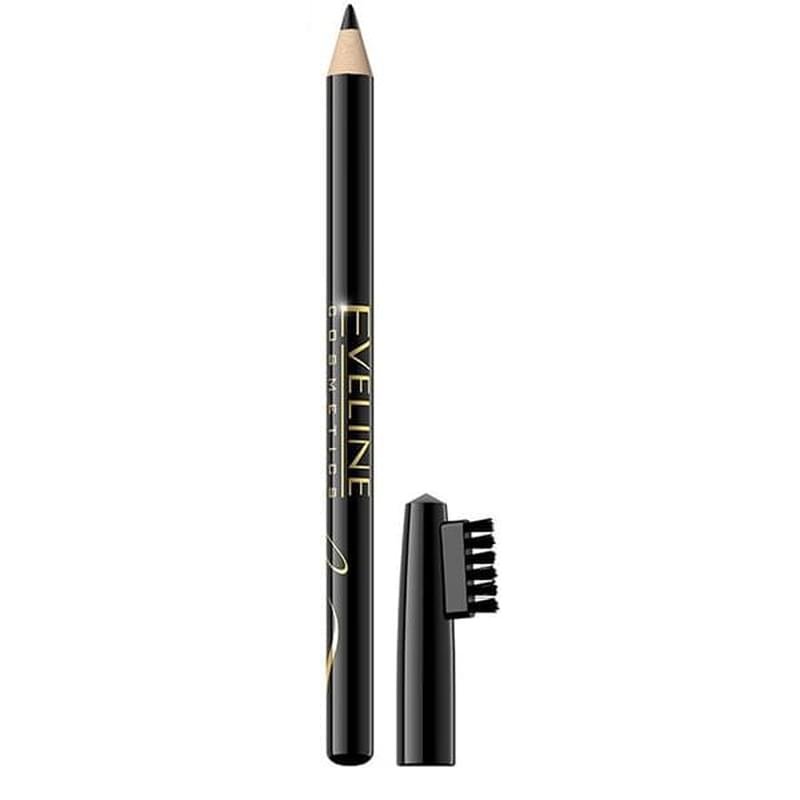 Контурный карандаш для бровей - черный серии Eyebrow Pencil, Eveline Cosmetics - фото #1