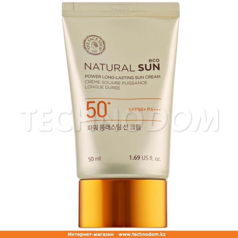 Солнцезащитный крем «Natural Sun eco» стойкий для всех типов кожи SPF50+ PA+++, 50 мл, Thefaceshop - фото #0