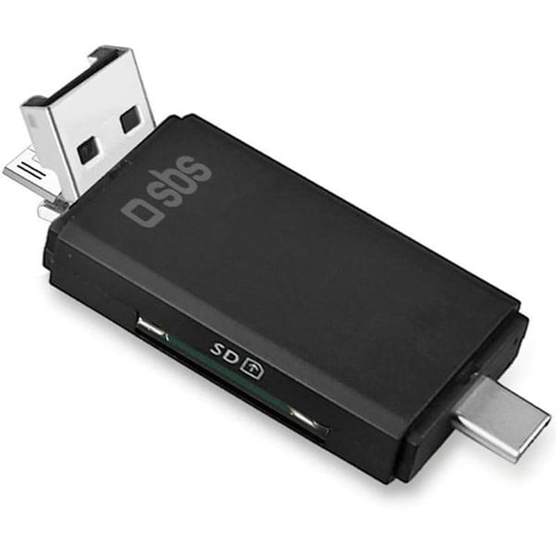 Smart Reader SBS OTG Micro-USB to Type-C Black (TECARDREADOTGTC) - фото #0