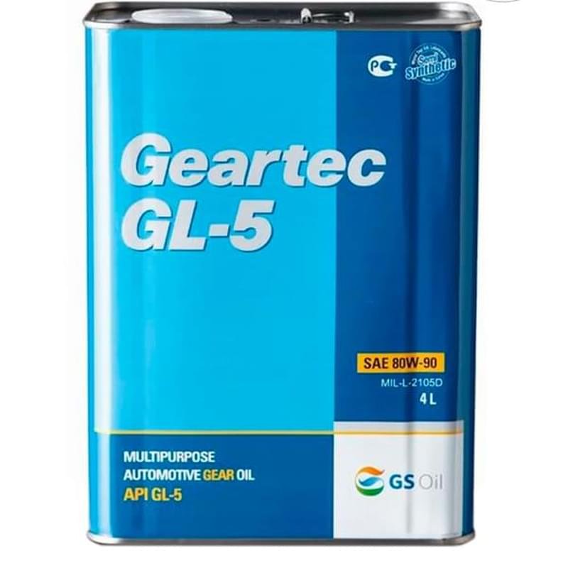 Трансмиссионное масло KIXX Geartec SAE 80W90 API GL-5 4л - фото #0