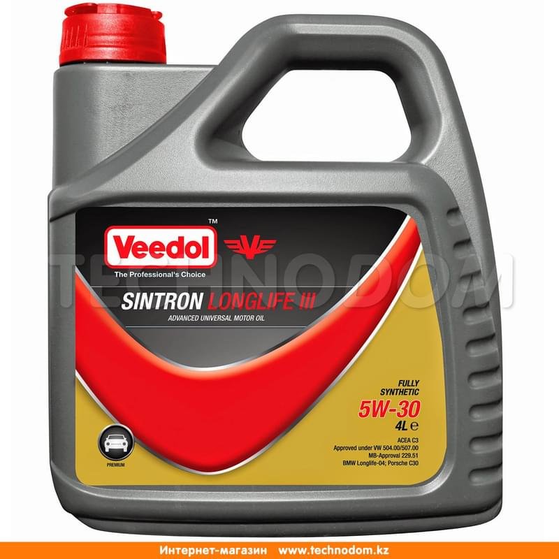 Моторное масло Veedol Sintron LONGLIFE III 5W30 API SN 4л - фото #0