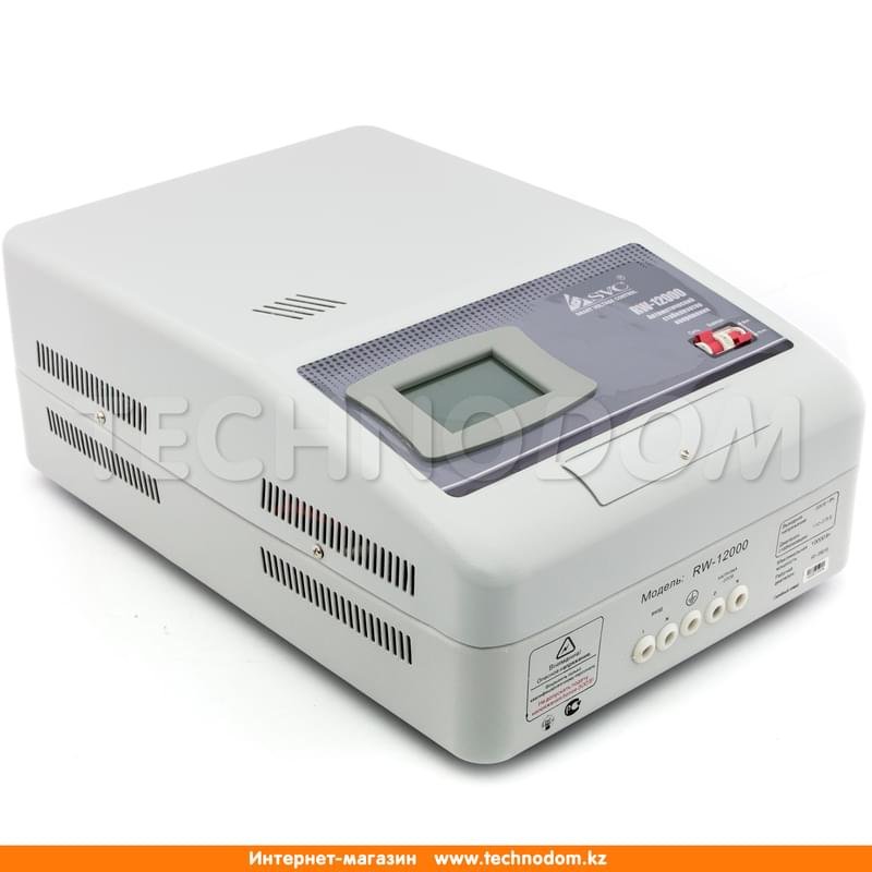 Стабилизатор SVC, 12000VA/10000W, AVR:110-275В, Клем.К, LCD, Чистая синусоида, Grey (RW-12000) - фото #2
